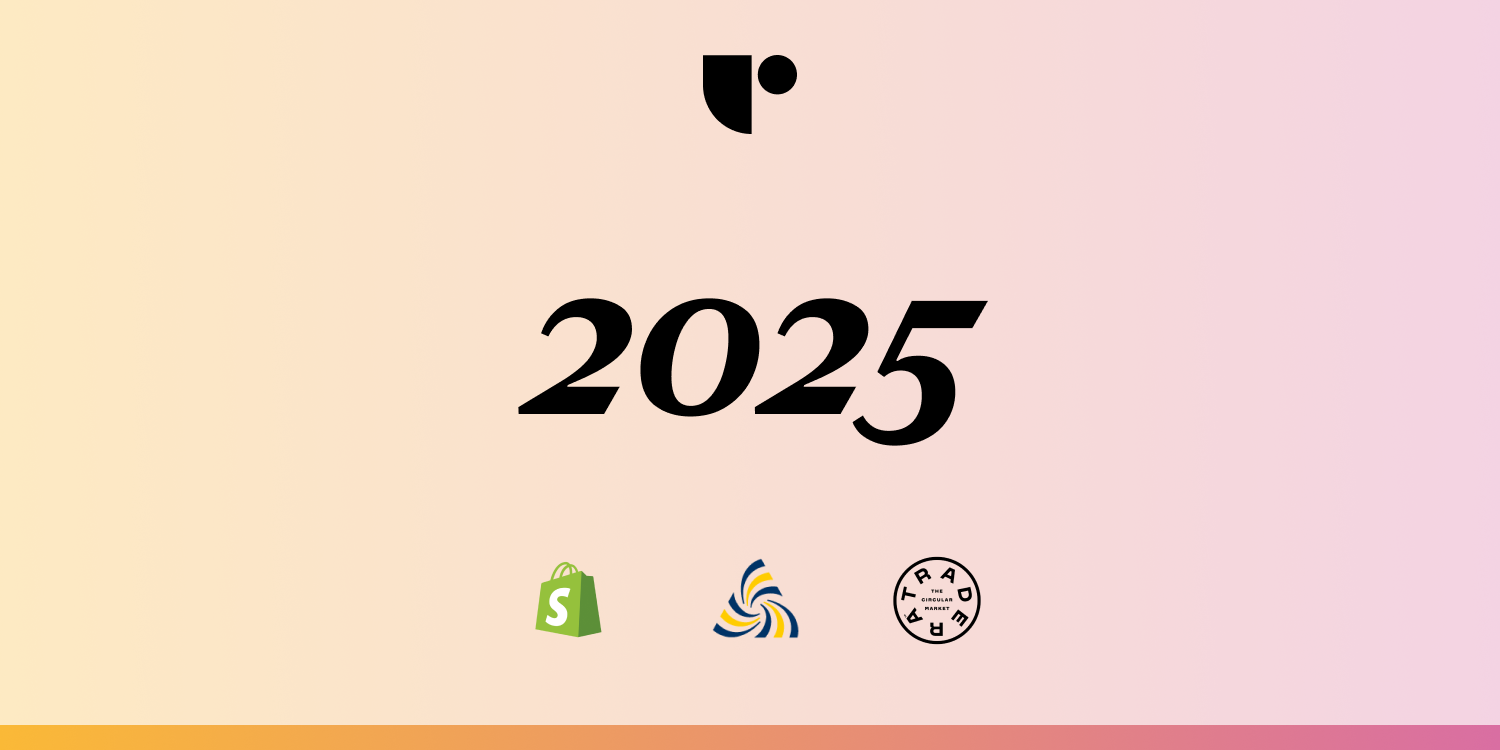 The Ribbn logo with geometric shapes and the year 2025 displayed on a gradient background.